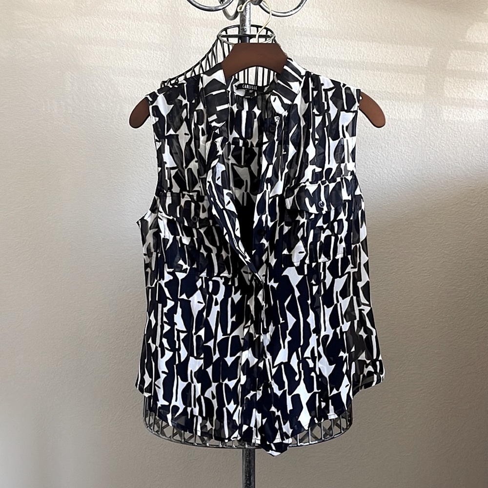 NWT Carlisle | Vintage Santorini Silk Top